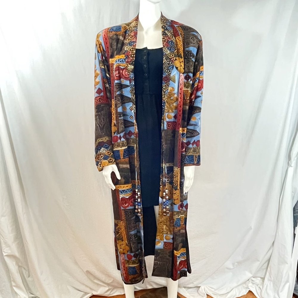 Vintage Duster With Aztec Inspired Print | Platinum by Dorothy Schoelen - Picture 8 of 8